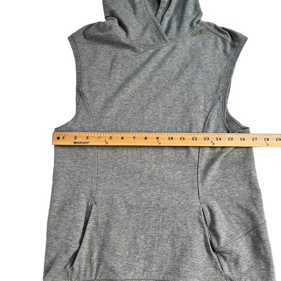 Lululemon Womens Light Gray Pocket Sleeveless Running Pullover Hoodie Size 4 - Picture 10 of 12